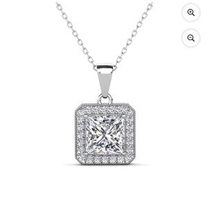 Cate & Chloe Ivy Necklace, 18k white gold plated